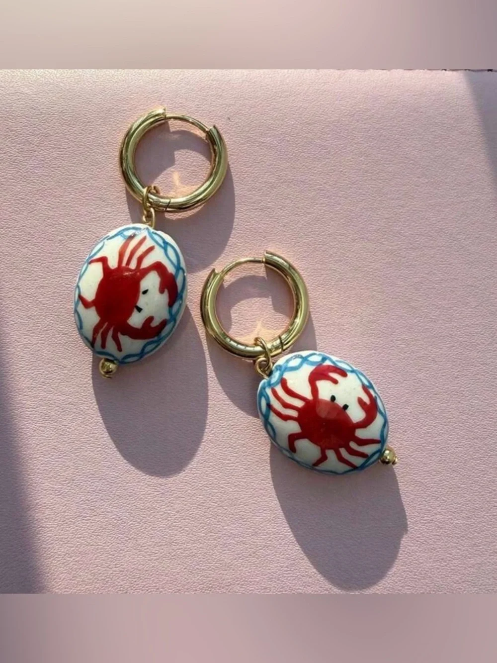 Crab hoop earrings N2016 - Picture 2 of 4